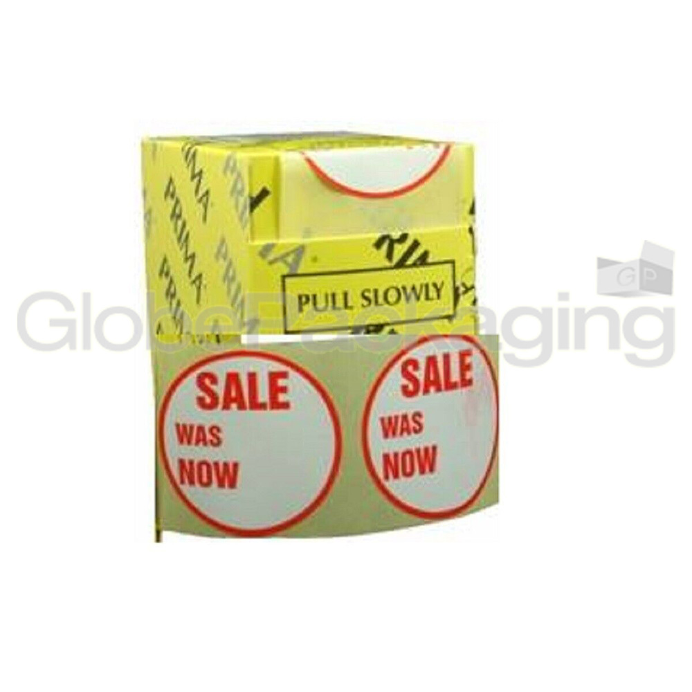 1000 x HIGH QUALITY 'Sale - Was Now' Red Shop Retail Price Labels Stickers